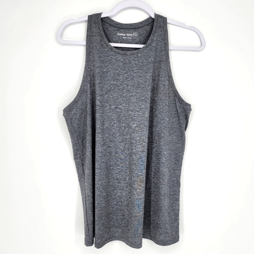 Outdoor Voices Racerback Tank Top Gray Large